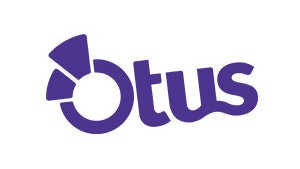 Purple letters that spell OTUS